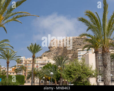 Das Schloss von Santa Barbara entfernt von Alicante, Costa Blanca, Spanien Stockfoto