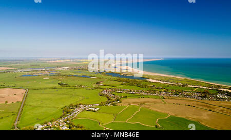 Luftaufnahmen von Sturz- und Roggen Hafen in East Sussex Stockfoto