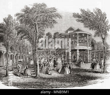 Vauxhall Gardens, Kennington, London, England im 18. Jahrhundert. Aus Old England: eine bildliche Museum, veröffentlicht 1847. Stockfoto