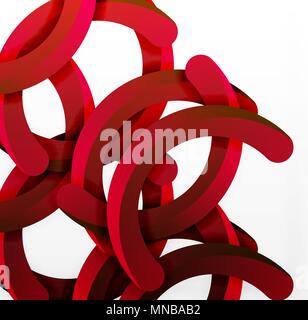 Moderne 3D-geometrischen Stil Hintergrund, arch Kreislinien. Moderne 3D-geometrischen Stil Hintergrund, arch Kreislinien. Vector Template Stock Vektor