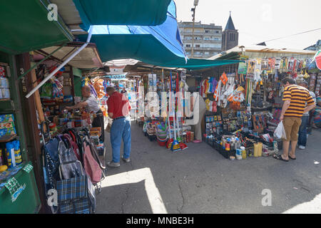 Belgrad, Serbien - Mai 02, 2018: Open air Retail maket Stockfoto