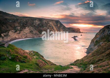 Man O' War Strand an der Jurassic Coast in Dorset, Großbritannien Stockfoto