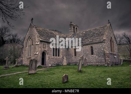 Die Kirche in der Nähe der Geisterstadt Tyneham in Dorset, Großbritannien Stockfoto