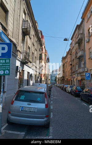 Belgrad, Serbien - Mai 02, 2018: Blick auf Jelisavete Nacic Straße Stockfoto