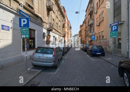 Belgrad, Serbien - Mai 02, 2018: Blick auf Jelisavete Nacic Straße Stockfoto