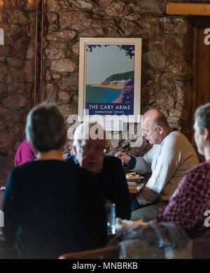 Das Cary Arms Pub Hotel und Spa Babbacombe Beach Torquay Stockfoto