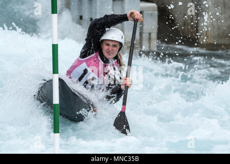 Tag 1 der Britischen Kanu Auswahl bei Lee Valley White Water Centre in Waltham Cross, Großbritannien. Stockfoto