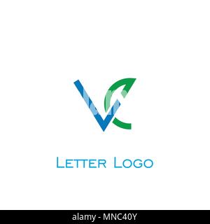 V E schreiben Logo, Vector Icons. Stock Vektor