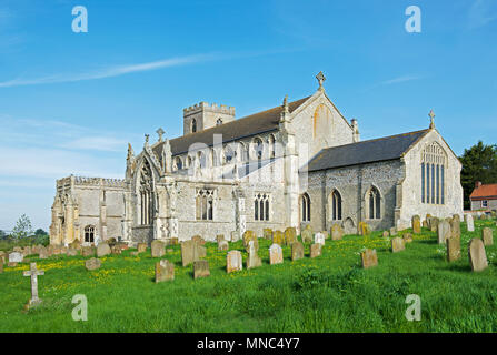 St Margaret's Church, Cley, North Norfolk, England Großbritannien Stockfoto