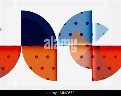 Kreis Elemente auf schwarzem Hintergrund. Kreis Elemente auf schwarzem Hintergrund, Vektor geometrische Template Design Stock Vektor