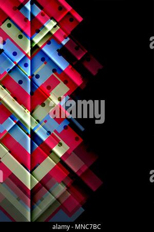 Farbe Pfeile auf schwarzen Hintergrund. Farbe Pfeile auf schwarzen Hintergrund. Vector Illustration Stock Vektor