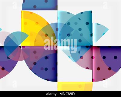 Kreis Elemente auf schwarzem Hintergrund. Kreis Elemente auf schwarzem Hintergrund, Vektor geometrische Template Design Stock Vektor