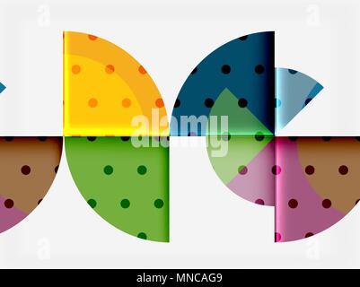 Kreis Elemente auf schwarzem Hintergrund. Kreis Elemente auf schwarzem Hintergrund, Vektor geometrische Template Design Stock Vektor