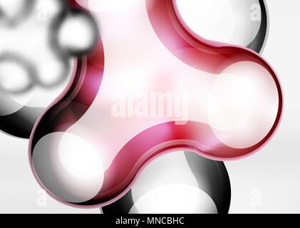 Digitale techno bubble Hintergrund Vorlage. Digitale techno bubble Hintergrund Vorlage, Vektor oder Technologie Zusammenfassung Hintergrund Stock Vektor