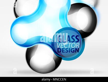 Digitale techno bubble Hintergrund Vorlage. Digitale techno bubble Hintergrund Vorlage, Vektor oder Technologie Zusammenfassung Hintergrund Stock Vektor