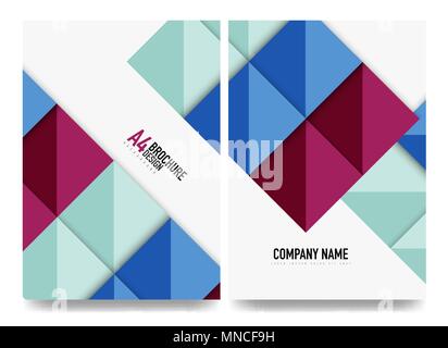Square Business a4 Broschüre Cover Design, Flyer, Jahresbericht. Square Business a4 Broschüre Cover Design, Flyer, Jahresbericht. Vector Hintergrund Stock Vektor