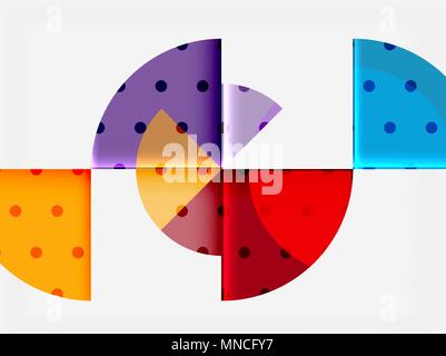 Kreis Elemente auf schwarzem Hintergrund. Kreis Elemente auf schwarzem Hintergrund, Vektor geometrische Template Design Stock Vektor