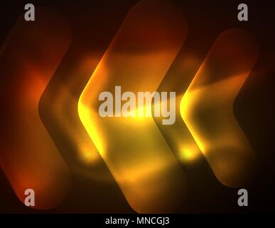 Futuristische neon leuchtende Pfeile techno Hintergrund. Futuristische neon leuchtende Pfeile techno Hintergrund, abstrakten 3d-Technologie. Transparente Richtung Formen auf Farbe Hintergrund. Geometrische minimal abstrakt Hintergrund mit Lichteffekten Stock Vektor