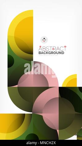 Farbkreis abstrakten geometrischen Hintergrund, moderne Formen mit der Meldung. Farbkreis abstrakten geometrischen Hintergrund, moderne Formen mit der Meldung. Vektor techno oder Business Template, runde Elemente Stock Vektor