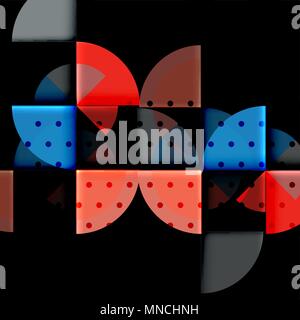 Kreis Elemente auf schwarzem Hintergrund. Kreis Elemente auf schwarzem Hintergrund, Vektor geometrische Template Design Stock Vektor