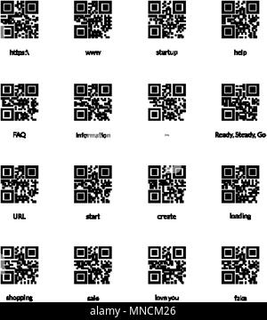 Digitale Matrix, QR-Codes für Design. Stock Vektor