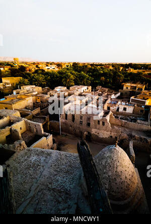 Luftaufnahme von balat Altstadt, Dakhla Oasis, Ägypten Stockfoto