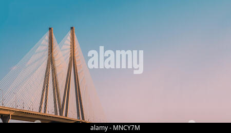 Die "M" in Bandra Worli Sealink in Mumbai, Indien Stockfoto