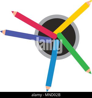 Grafik Desgin Bleistifte liefert bei Vector Illustration Stock Vektor