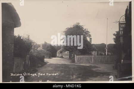 Vintage Foto von boldre Village, New Forest, Hampshire, England Stockfoto