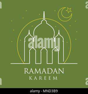 Muslimischen Ramadan Kareem Vektor-illustration Symbolgrafik Grußkarte Design Stock Vektor