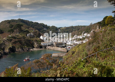 Polperro Abreise Stockfoto