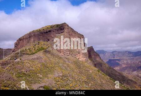 Gran Canaria, Mai, Bergen des zentralen Teils der Insel Motana del Humo Stockfoto