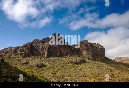 Gran Canaria, Mai, Bergen des zentralen Teils der Insel, Felsen Chimirique Stockfoto