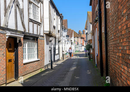 Blick entlang der Metzgerei, Sandwich, Kent, Stockfoto