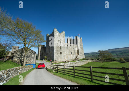 Bolton Castle gebaut von den Normannen in Wensleydale, Yorkshire. Stockfoto