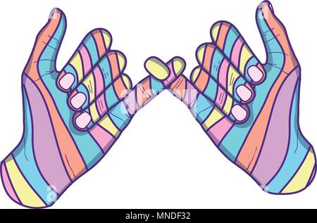 Mode hand mit Pinky promise anmelden Stock Vektor