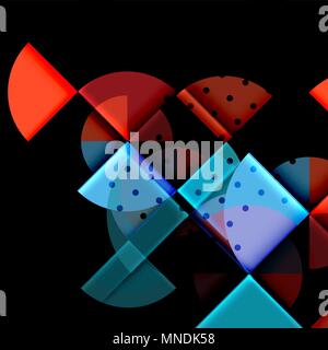 Kreis Elemente auf schwarzem Hintergrund. Kreis Elemente auf schwarzem Hintergrund, Vektor geometrische Template Design Stock Vektor