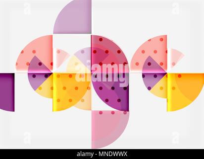 Kreis Elemente auf schwarzem Hintergrund. Kreis Elemente auf schwarzem Hintergrund, Vektor geometrische Template Design Stock Vektor