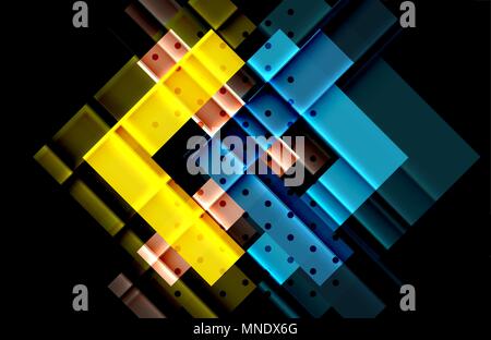Farbe Pfeile auf schwarzen Hintergrund. Farbe Pfeile auf schwarzen Hintergrund. Vector Illustration Stock Vektor