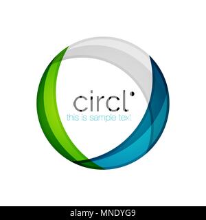 Reinigen Sie professionelle Bunter Kreis Business Icon. Reinigen Sie professionelle Bunter Kreis Business Icon. Vektor abstrakte Swirl Symbol Stock Vektor