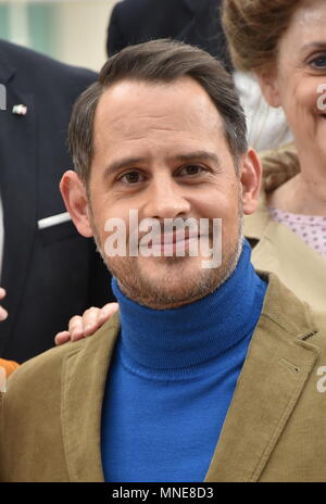 15. Mai 2018, Deutschland, Köln: Schauspieler Moritz Bleibtreu bei einer Pressekonferenz auf dem Set des Films "Ich krieg noch Gedenkbuch in New York" (Lit. Ich war noch niemals in New York" wurde. Foto: Horst Galuschka/dpa Stockfoto