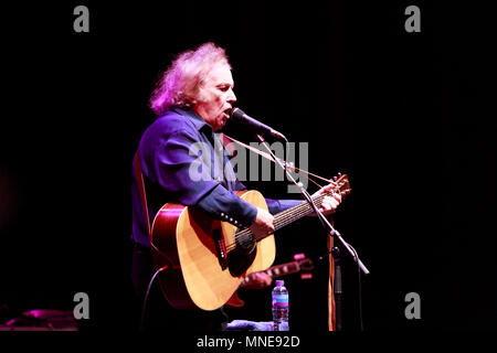 Edinburgh, Schottland. UK. 16. Mai 2018. AmericaÕs legendärer Sänger und Songwriter Don McLean UK Tour führt auf dem Usher Hall zur Unterstützung seines neuen Albums, Botanischen Gärten. Pako Mera/Alamy leben Nachrichten Stockfoto