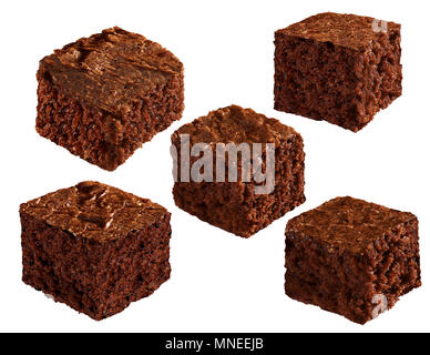 Chocolate Brownie Quadrate Stockfoto