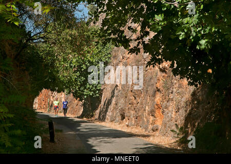 Greenway der Subbetica (alte Bahnlinie der sogenannten "Öl"). Cabra. Provinz Córdoba. Region Andalusien. Spanien. Europa Stockfoto