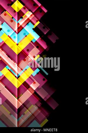 Farbe Pfeile auf schwarzen Hintergrund. Farbe Pfeile auf schwarzen Hintergrund. Vector Illustration Stock Vektor
