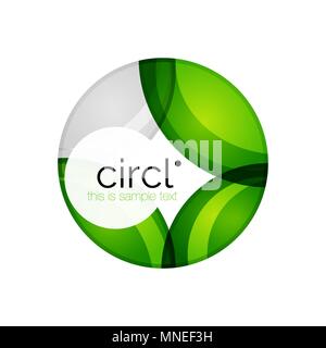 Reinigen Sie professionelle Bunter Kreis Business Icon. Reinigen Sie professionelle Bunter Kreis Business Icon. Vektor abstrakte Swirl Symbol Stock Vektor