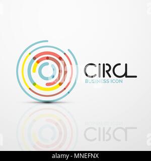 Abstrakte swirl Linien Symbol, Kreis logo Symbol. Abstrakte swirl Linien Symbol, Kreis logo Symbol. Vektor minimale lineare Design Stock Vektor