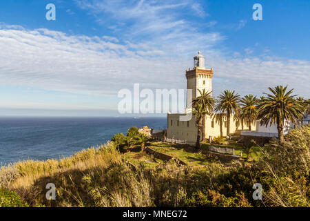 Kap Spartel, Landzunge am Eingang der Straße von Gibraltar, 12 km westlich von Tanger, Marokko. Stockfoto