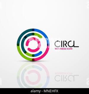 Abstrakte swirl Linien Symbol, Kreis logo Symbol. Abstrakte swirl Linien Symbol, Kreis logo Symbol. Vektor minimale lineare Design Stock Vektor