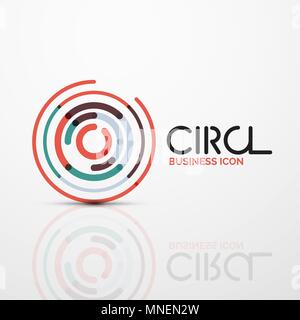 Abstrakte swirl Linien Symbol, Kreis logo Symbol. Abstrakte swirl Linien Symbol, Kreis logo Symbol. Vektor minimale lineare Design Stock Vektor